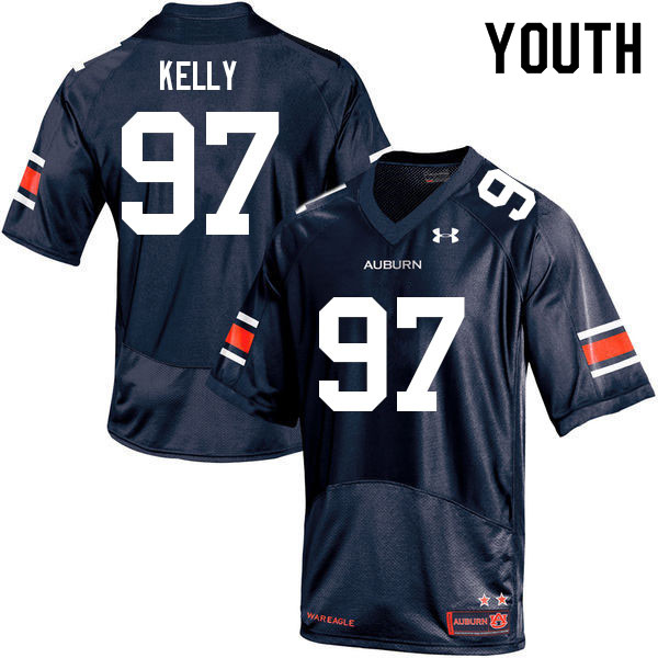 Youth #97 Jackson Kelly Auburn Tigers College Football Jerseys Sale-Navy
